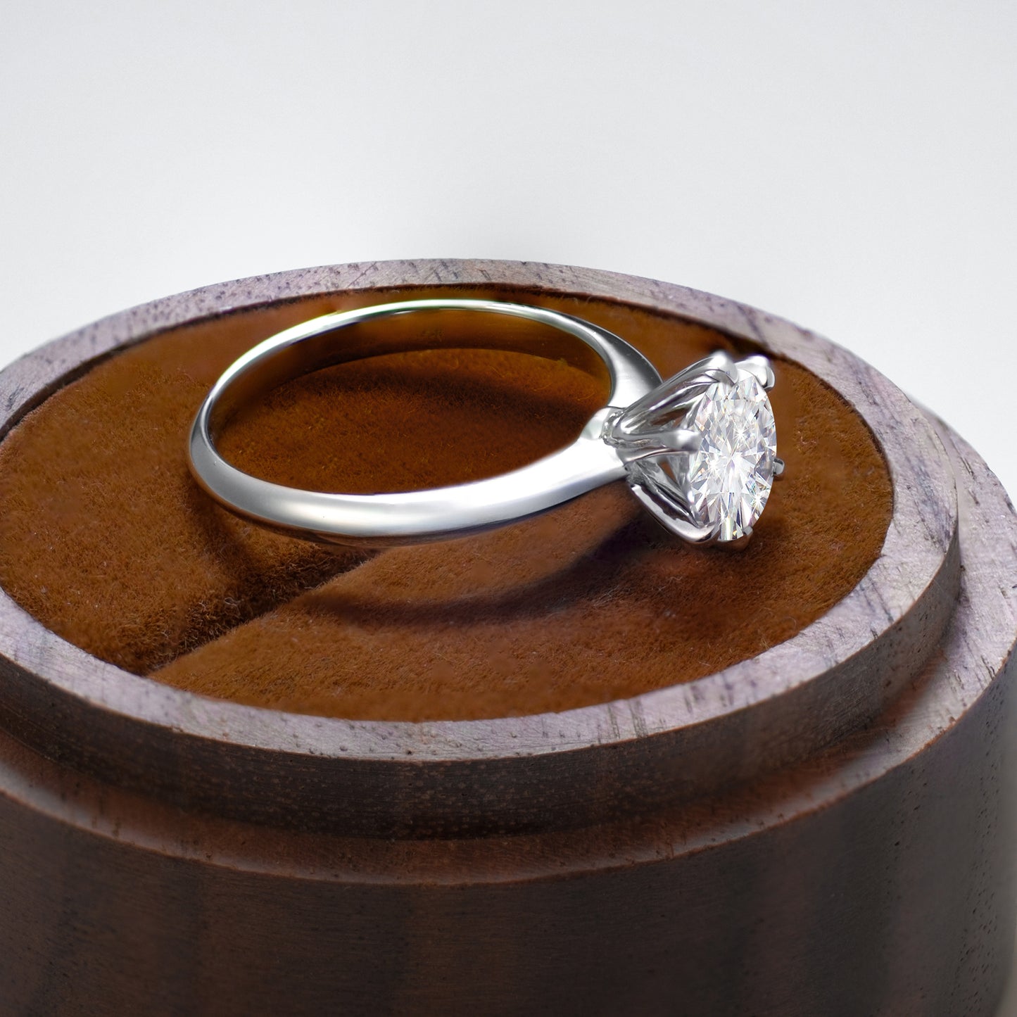 1 Carat IGI Certified D color VVS1 Clarity Round Excellent Cut Lab Grown Diamond Solitaire Engagement Ring