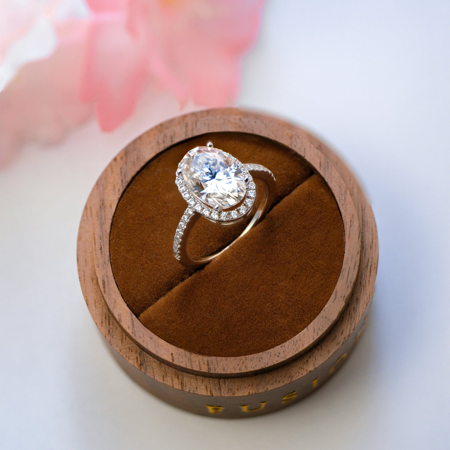 2 Carat IGI Certified D color VVS1 Clarity Oval Excellent Cut Lab Grown Diamond Pave Engagement Ring