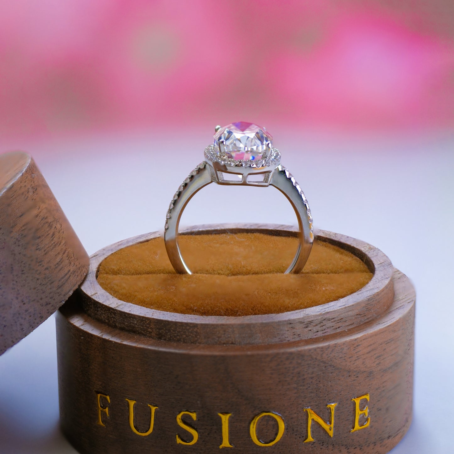 2 Carat IGI Certified D color VVS1 Clarity Oval Excellent Cut Lab Grown Diamond Pave Engagement Ring