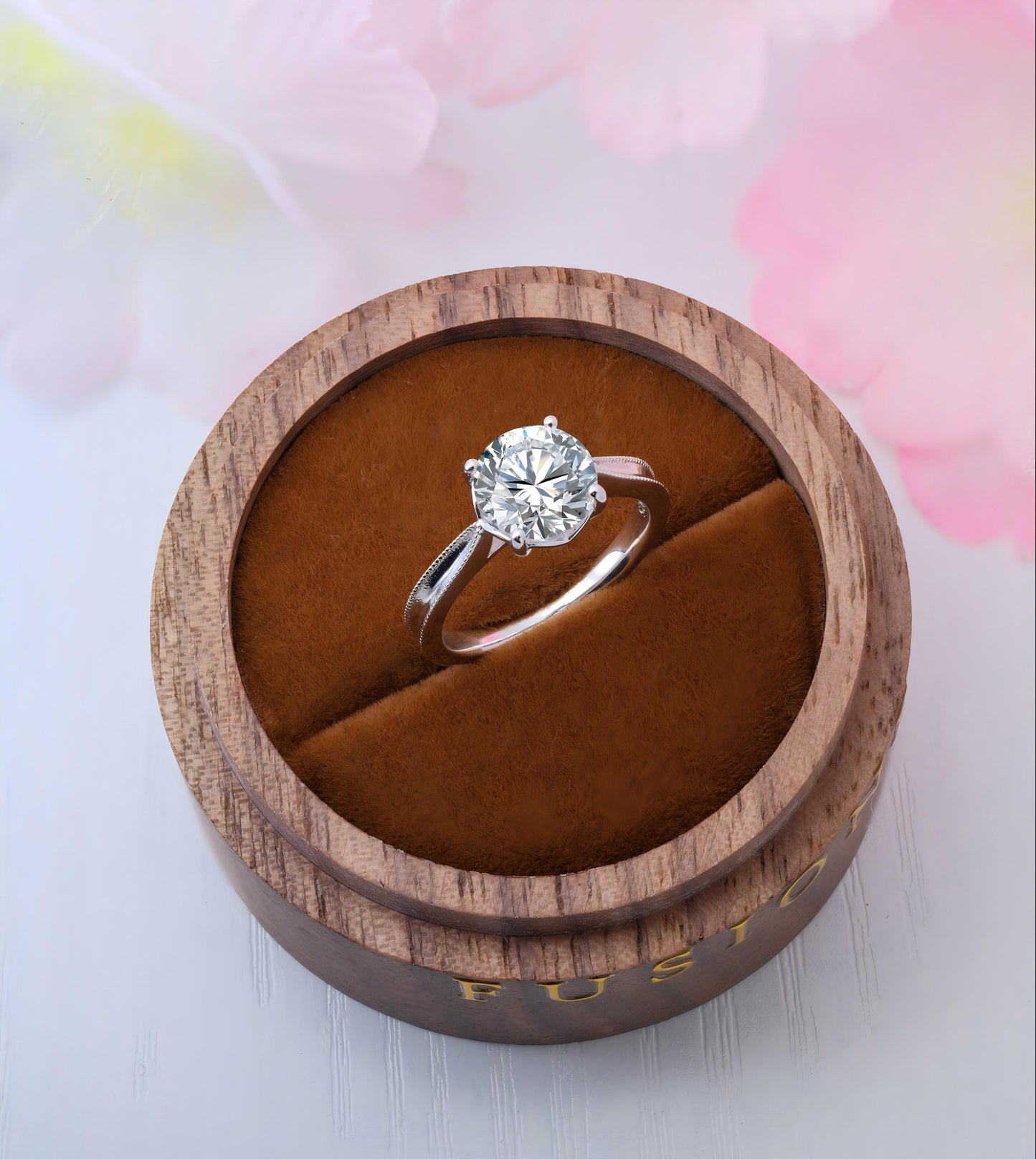 1 Carat IGI Certified D color VVS1 Clarity Round Excellent Cut Lab Grown Diamond Solitaire Engagement Ring