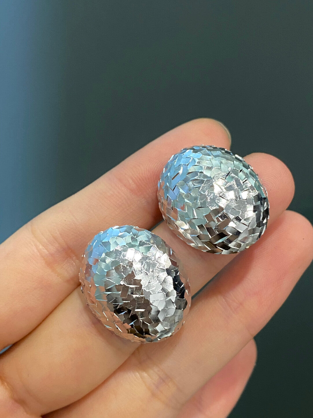 Crafted sterling silver oval studs earrings,gift for her,anniversary gift,birthday gift,gift for girlfriend,gift for mom/grandma