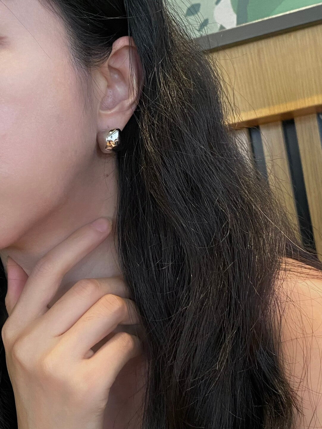 Gold/silver square studs earrings,gift for her,anniversary gift,birthday gift,gift for girlfriend,gift for mom/grandma