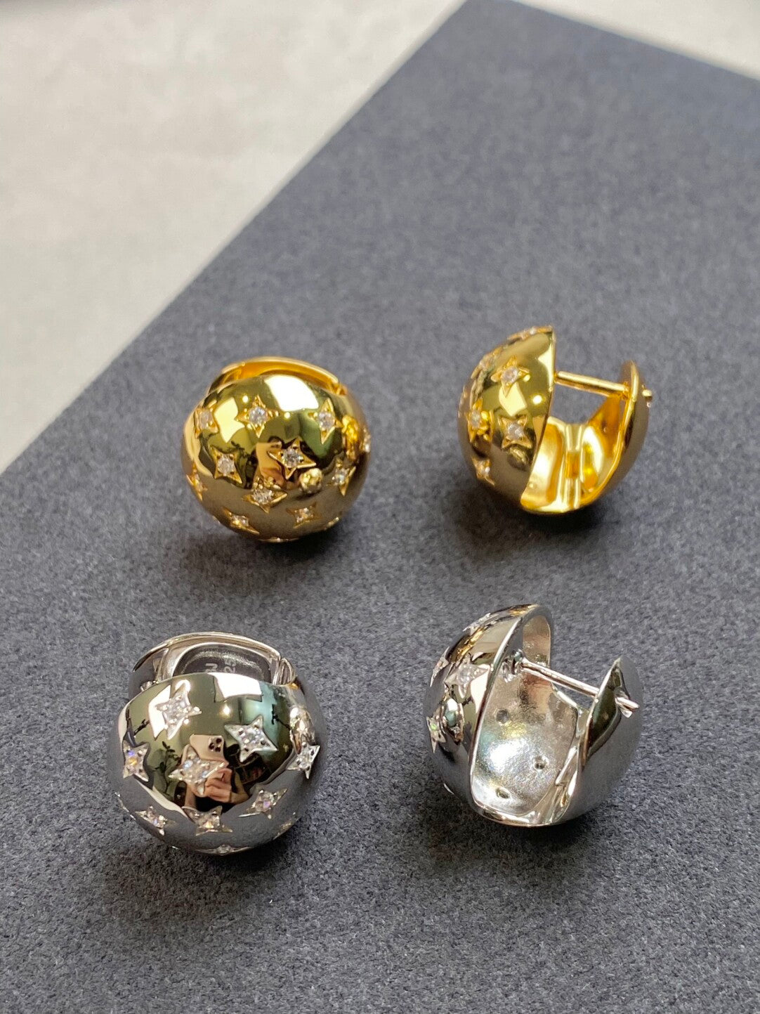 Gold/silver ball studs earrings,gift for her,anniversary gift,birthday gift,gift for girlfriend,gift for mom/grandma