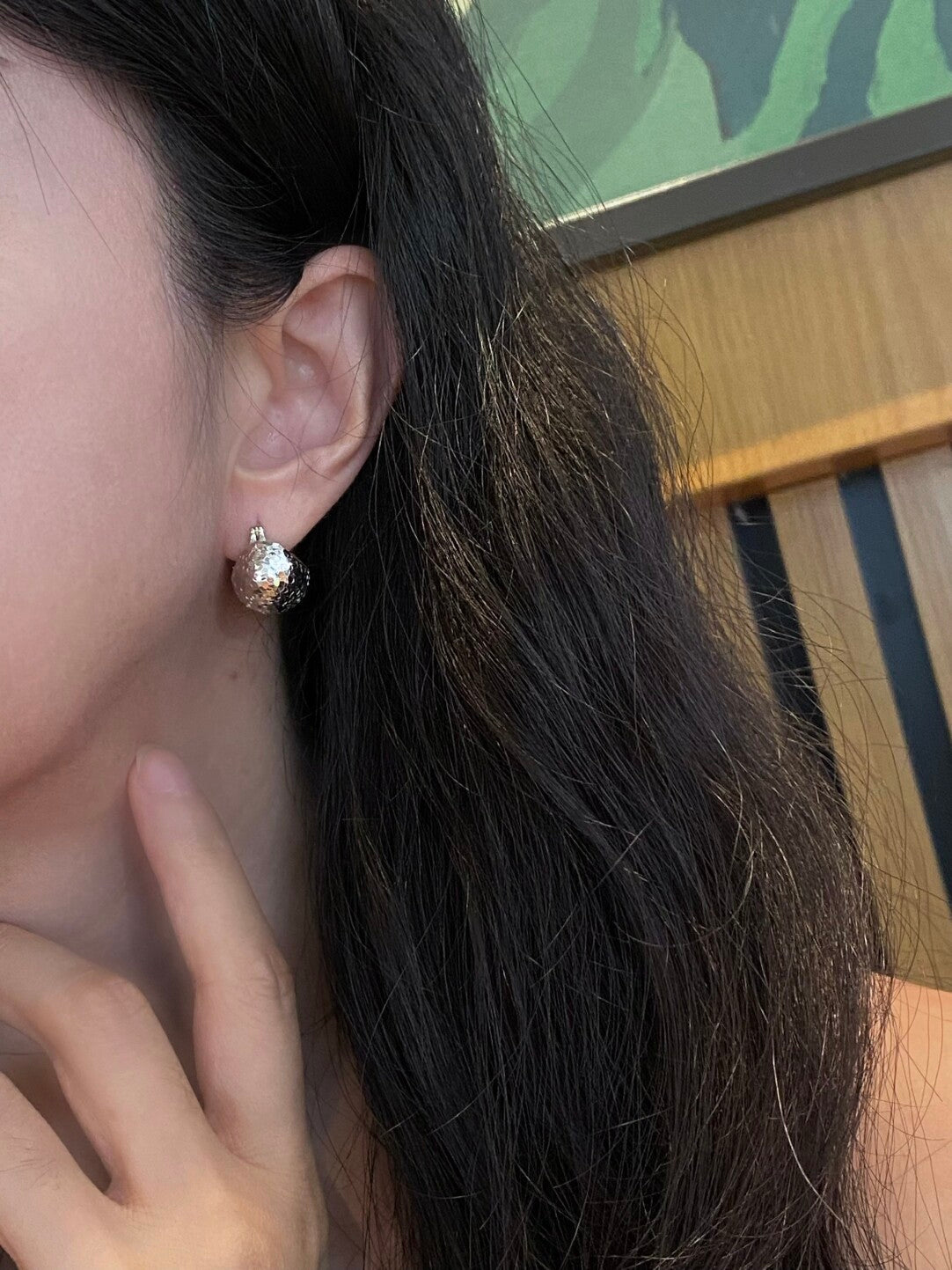 Crafted sterling silver starlight ball studs earrings,gift for her,anniversary gift,birthday gift,gift for girlfriend,gift for mom/grandma