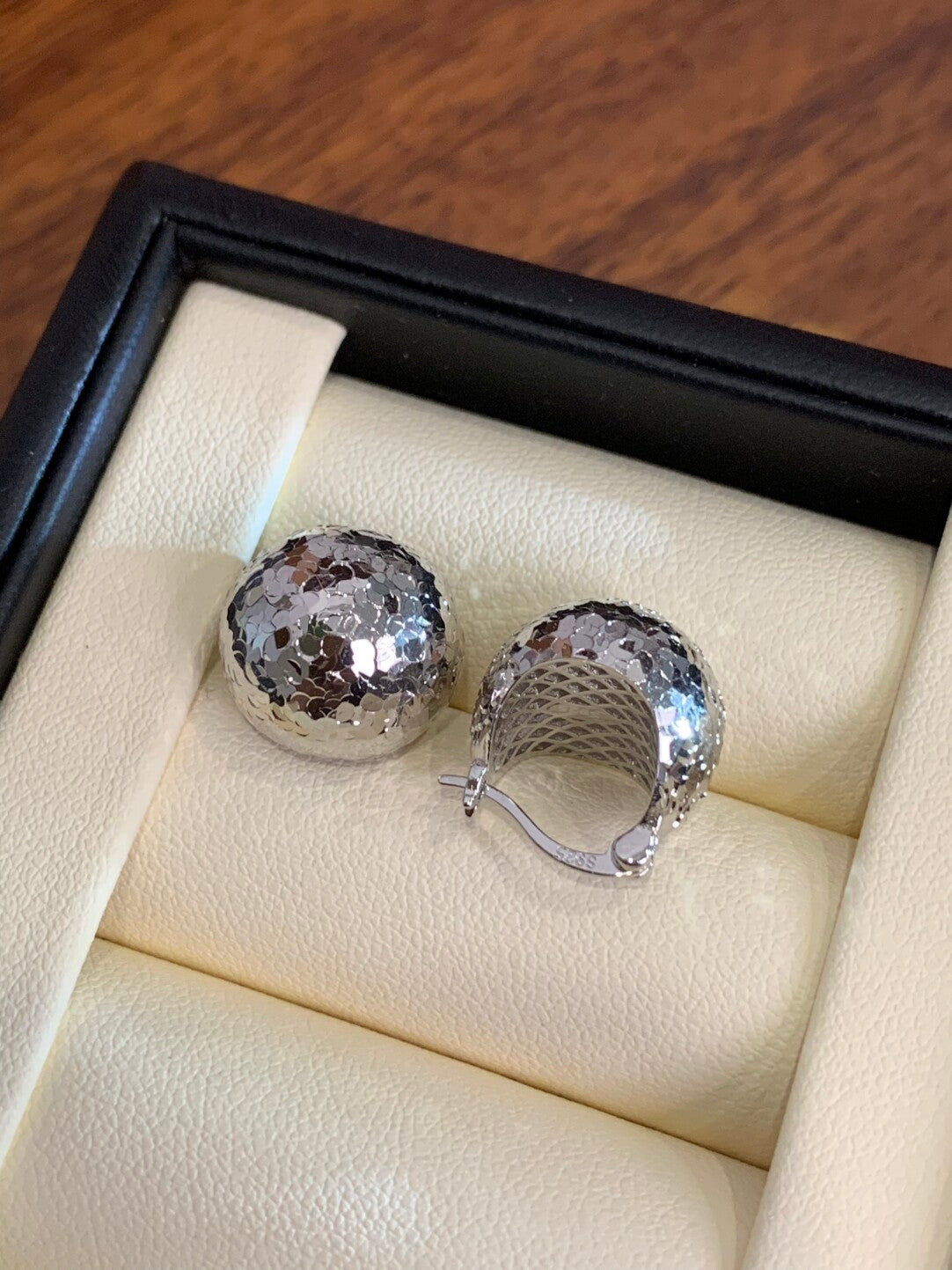 Crafted sterling silver starlight ball studs earrings,gift for her,anniversary gift,birthday gift,gift for girlfriend,gift for mom/grandma