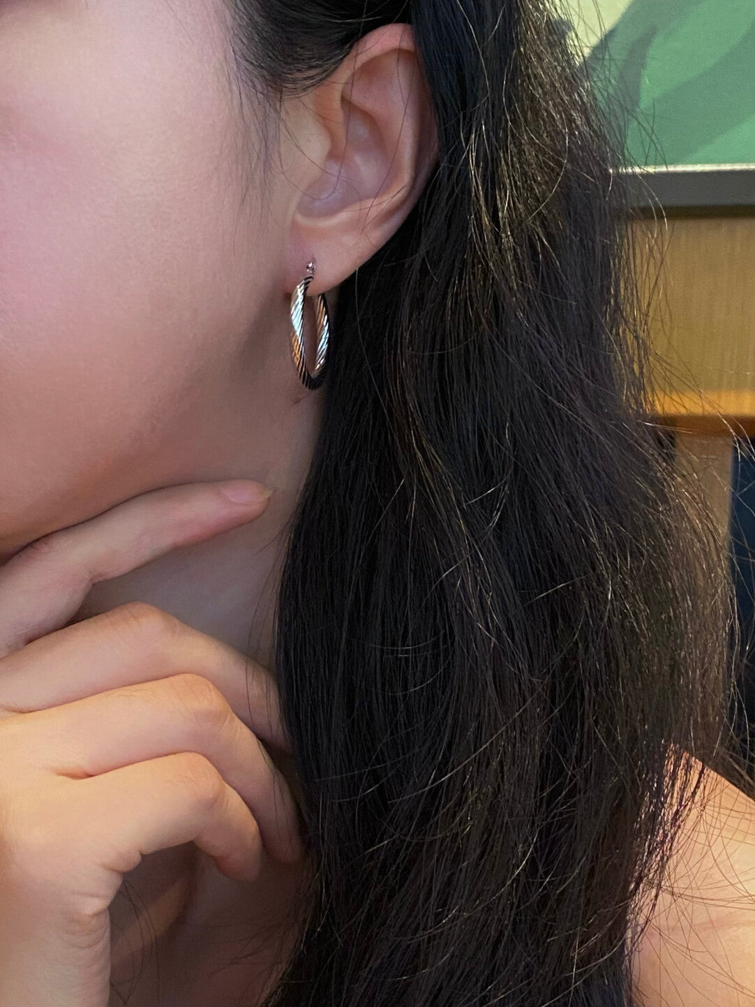Crafted sterling silver circle earrings,gift for her,anniversary gift,birthday gift,gift for girlfriend,gift for mom/grandma