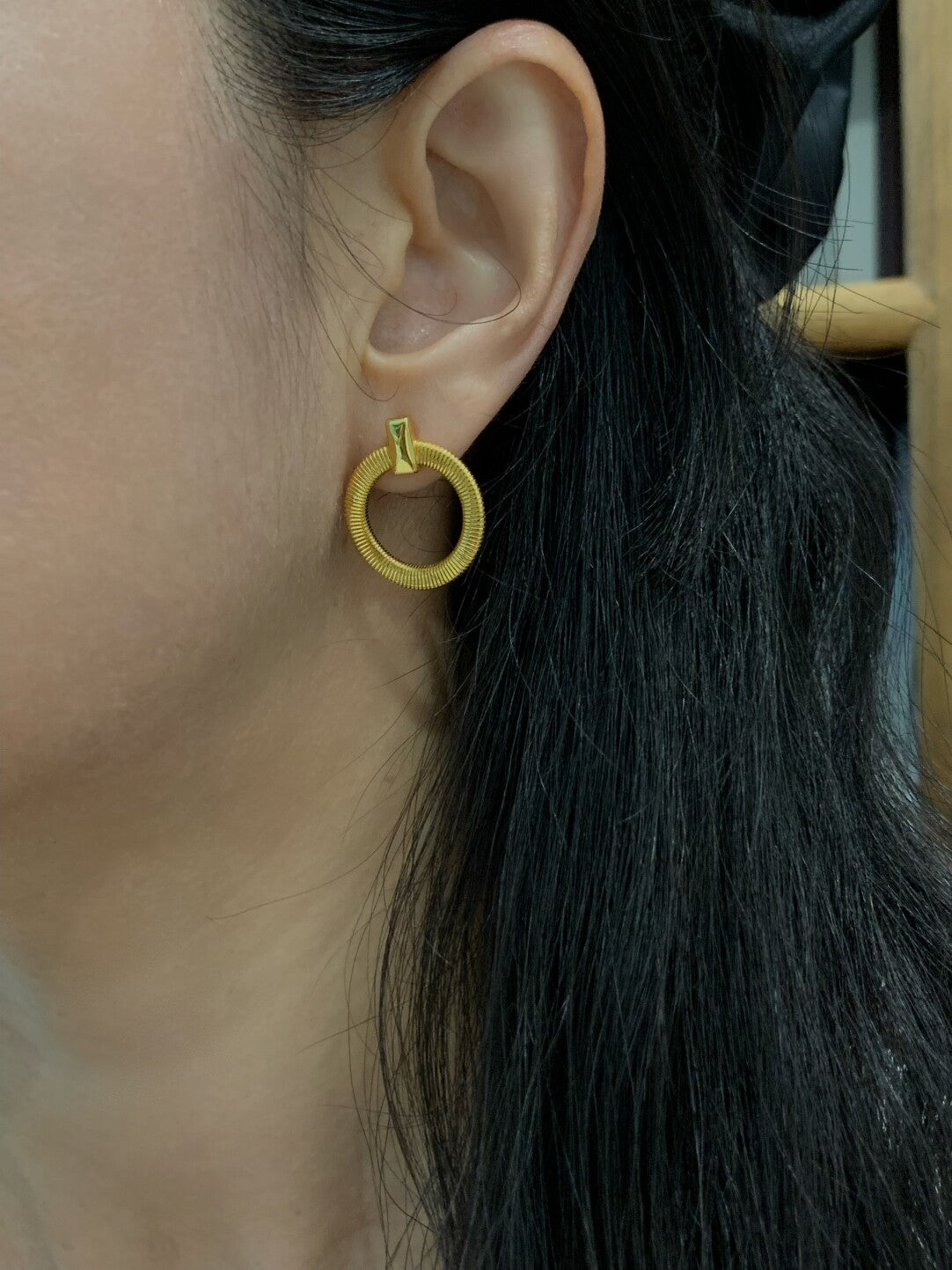 Gold/silver circle earrings,gift for her,anniversary gift,birthday gift,gift for girlfriend,gift for mom/grandma