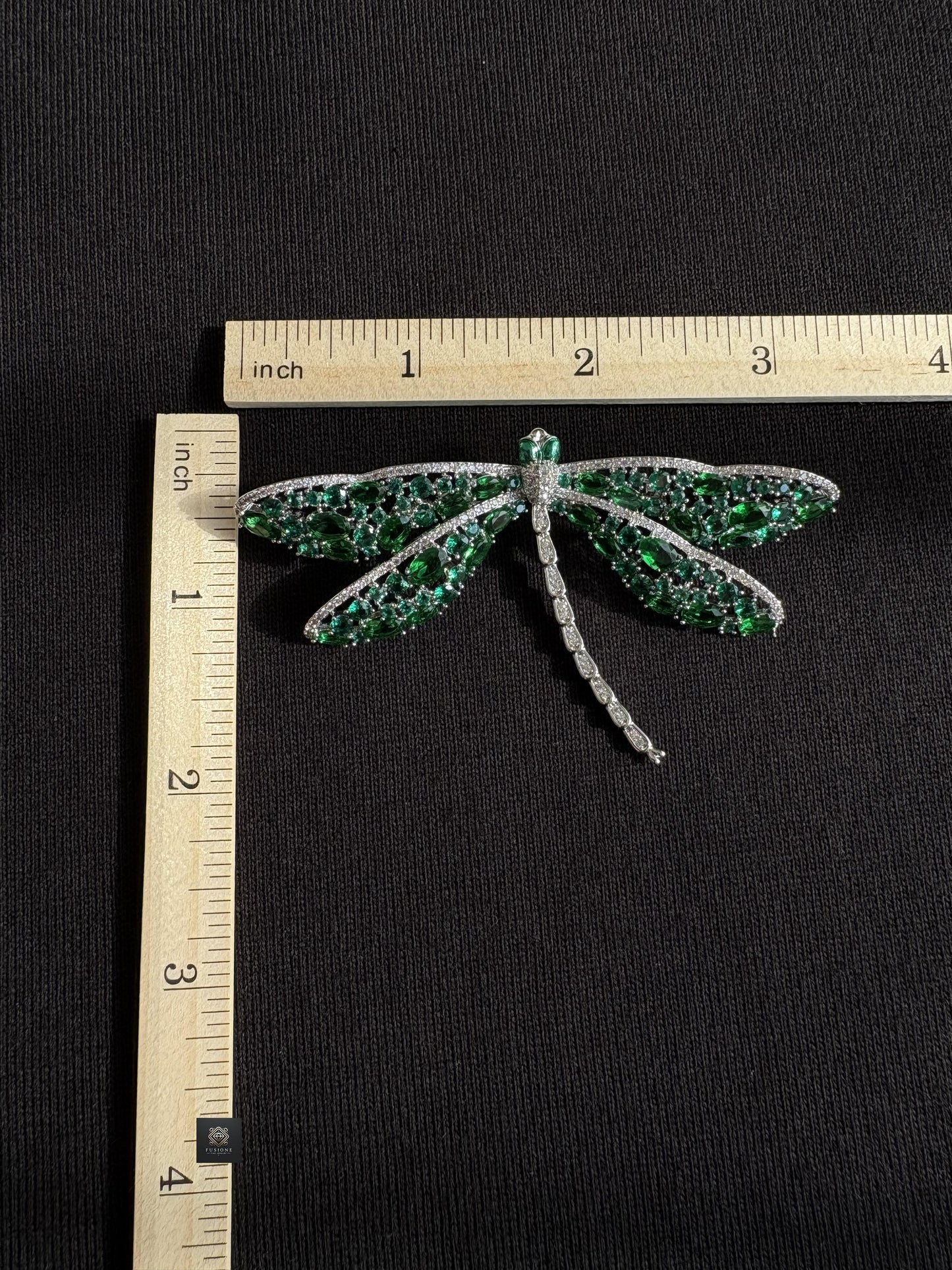 Green dragonfly brooch Pendant