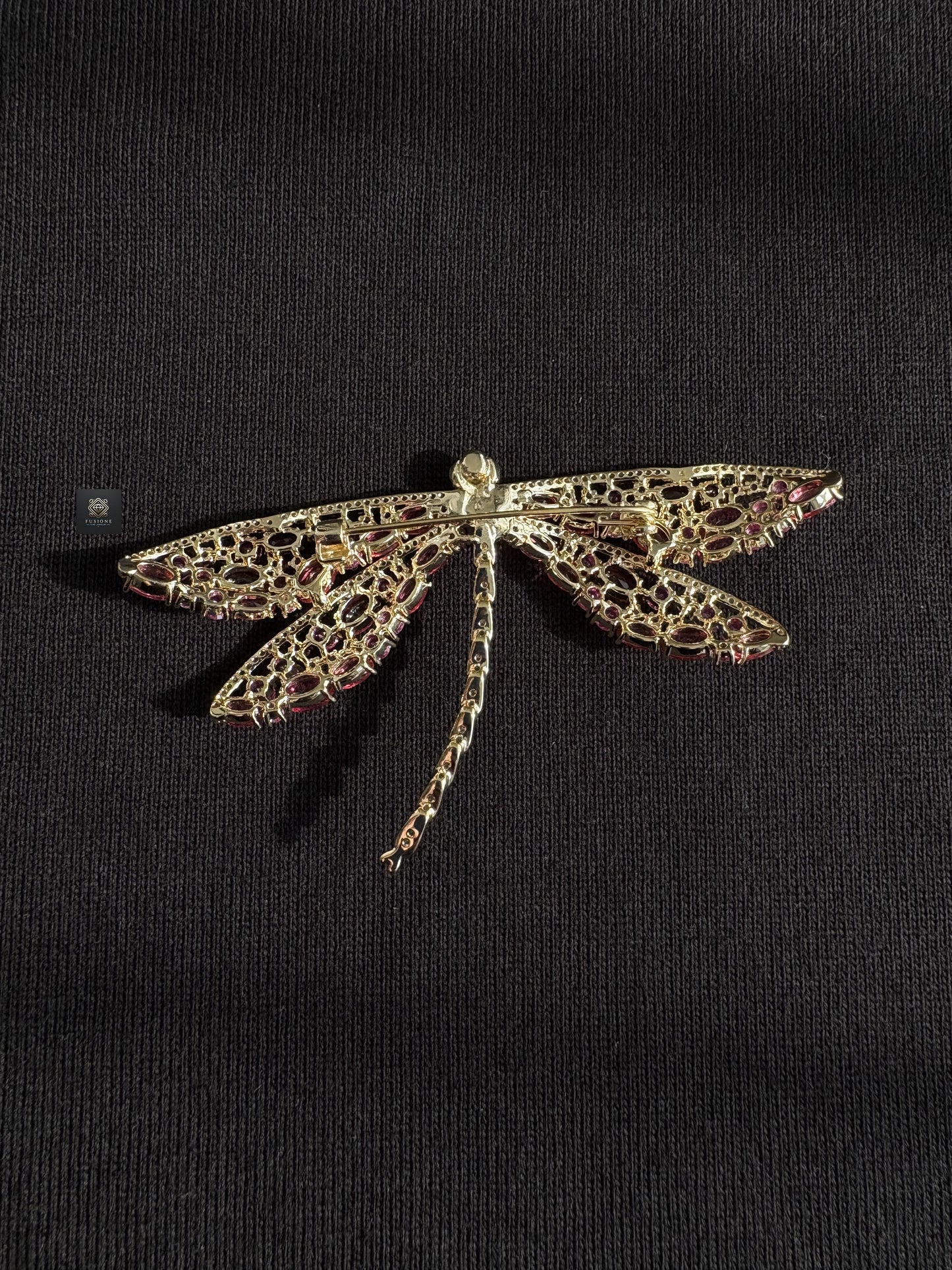 Red dragonfly brooch Pendant