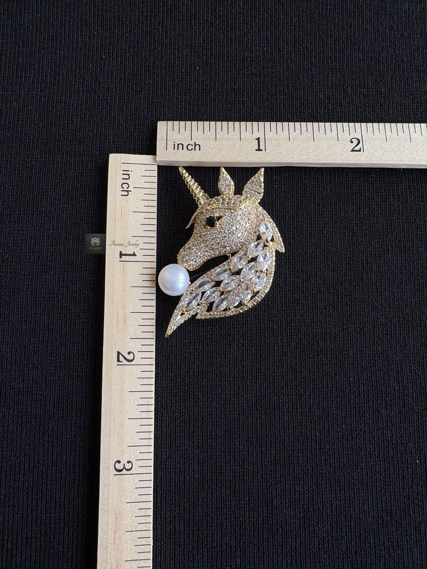 Freshwater Pearl Unicorn brooch Pendant