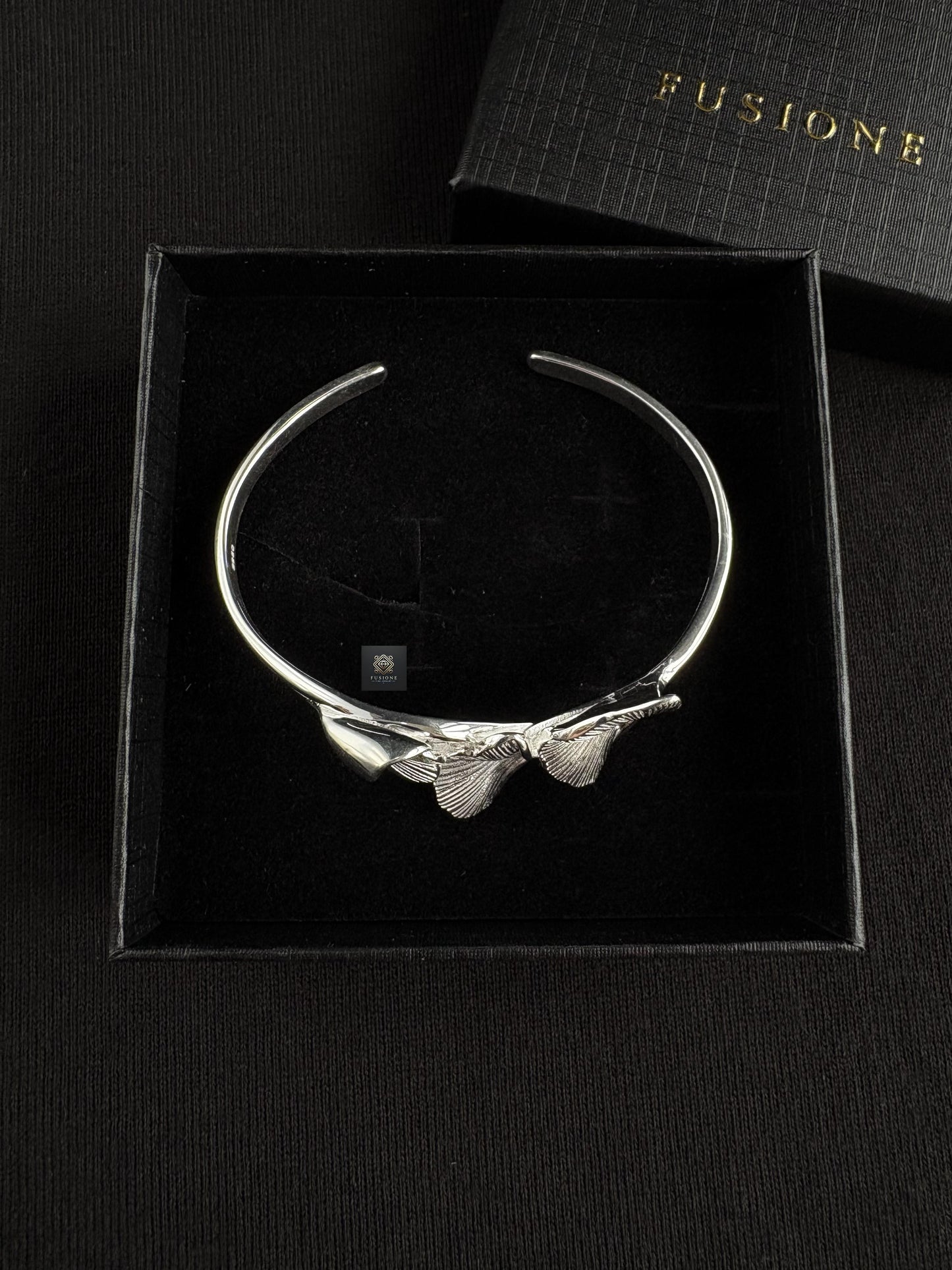 Adjustable S925 Silver ginkgo bracelet