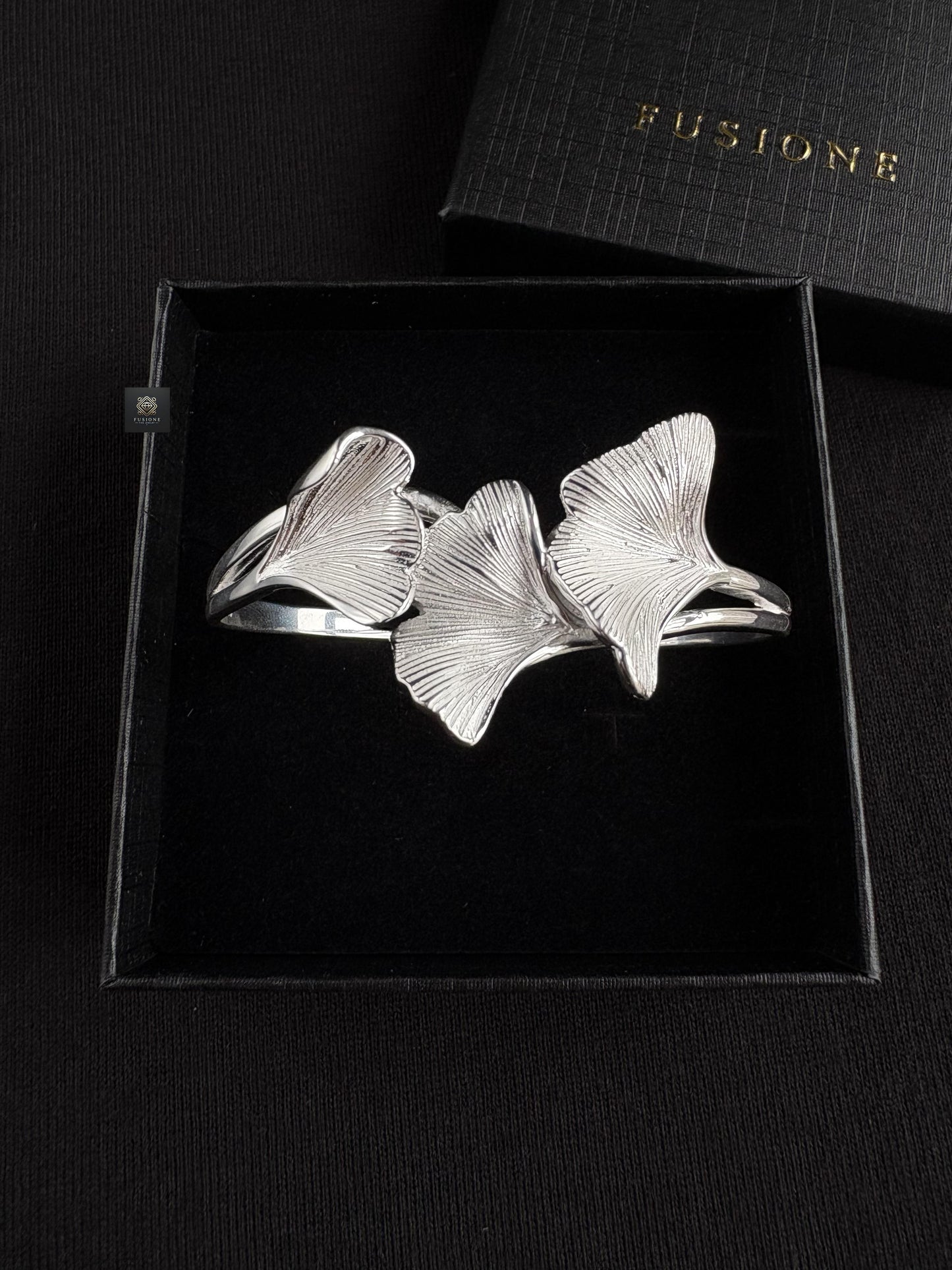 Adjustable S925 Silver ginkgo bracelet