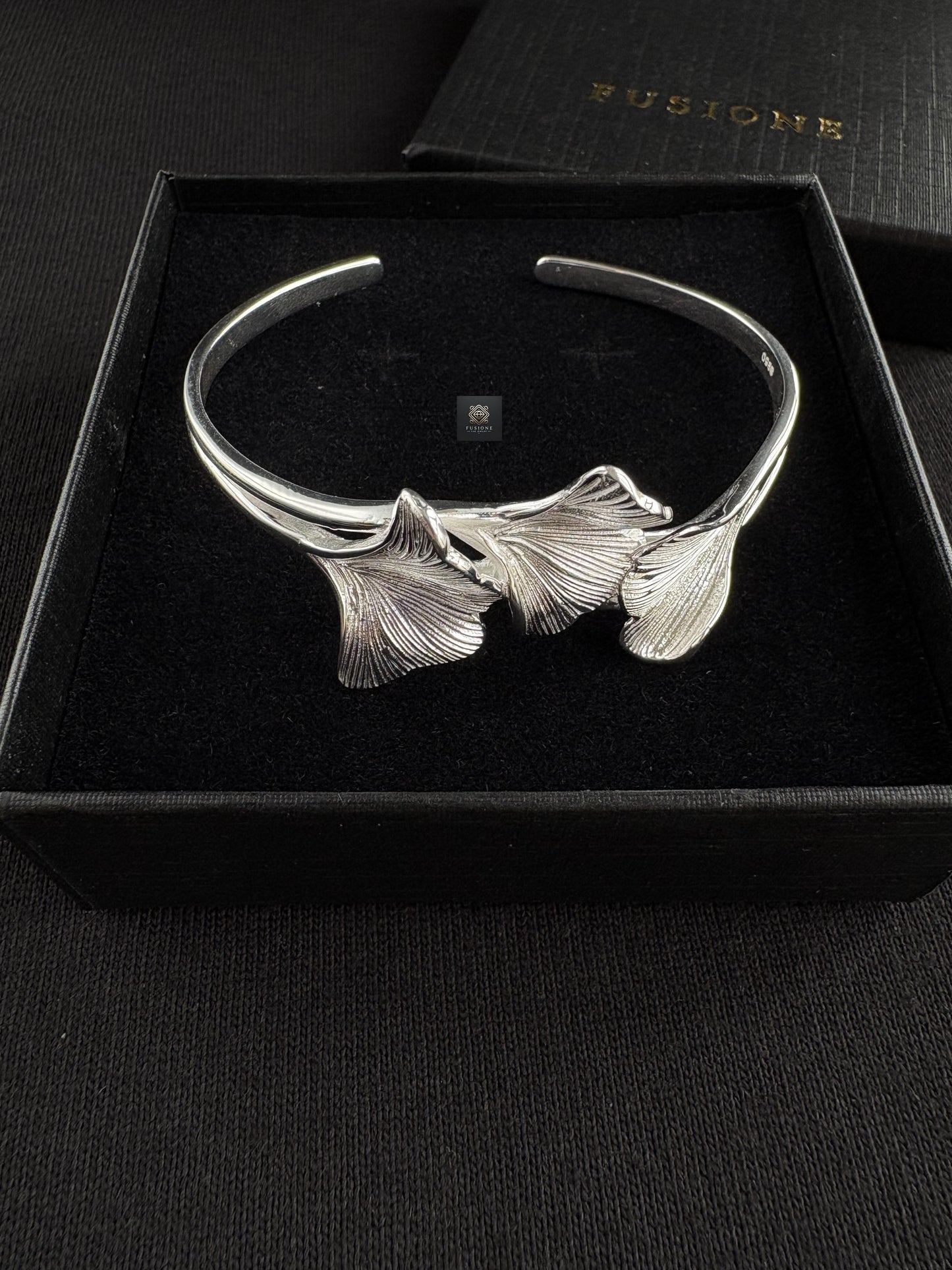 Adjustable S925 Silver ginkgo bracelet