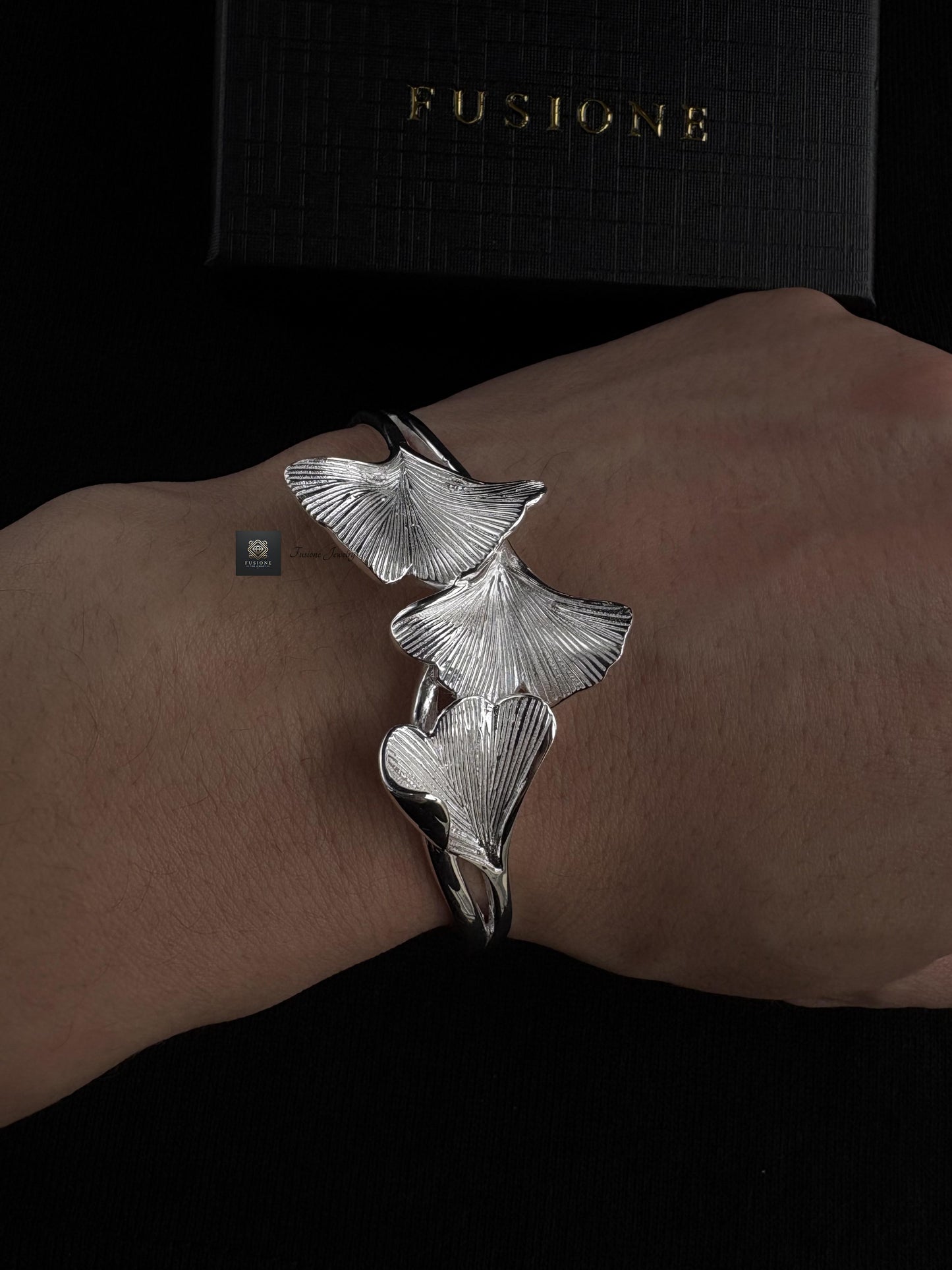 Adjustable S925 Silver ginkgo bracelet