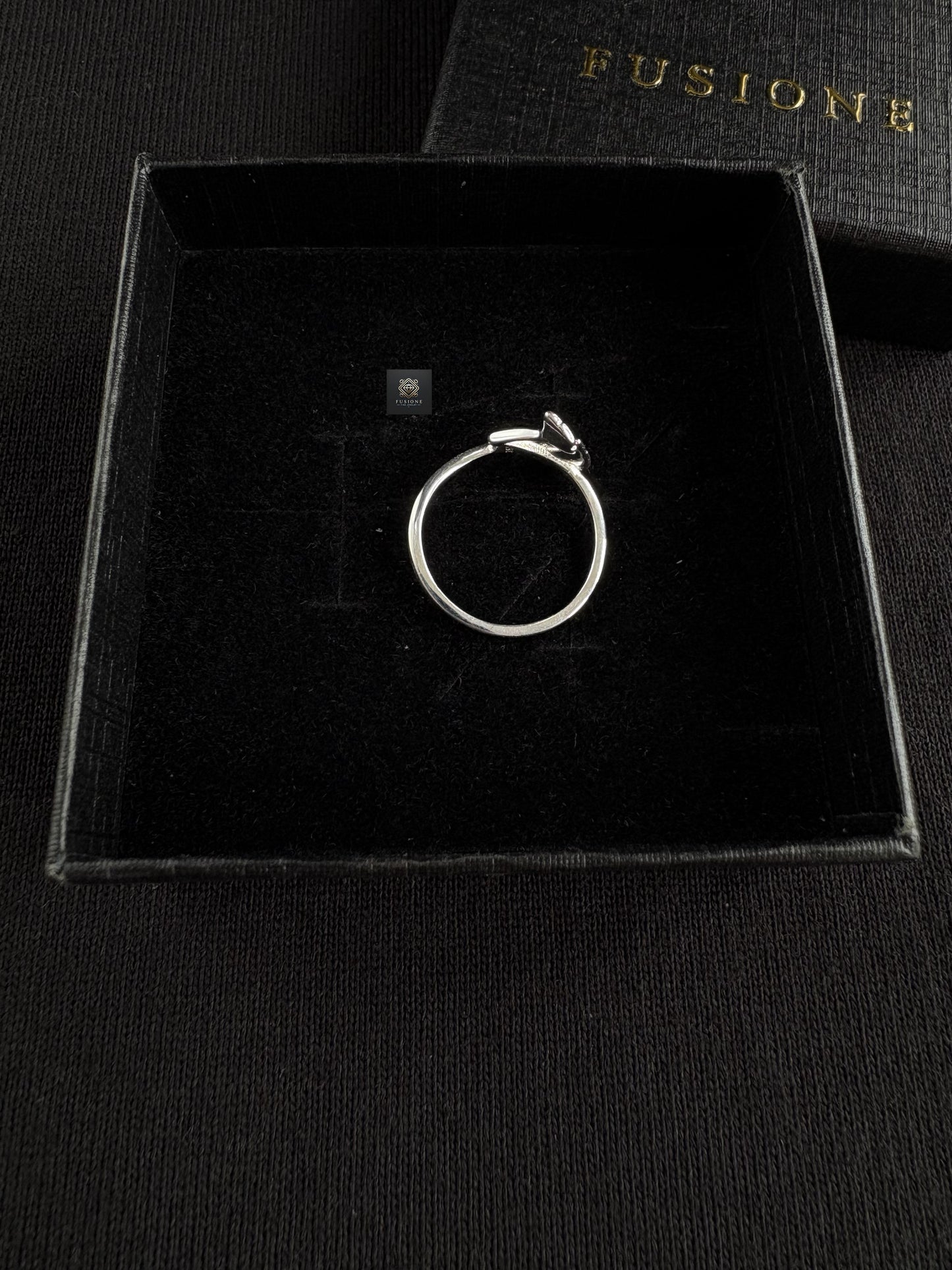 Adjustable S925 Silver ginkgo ring