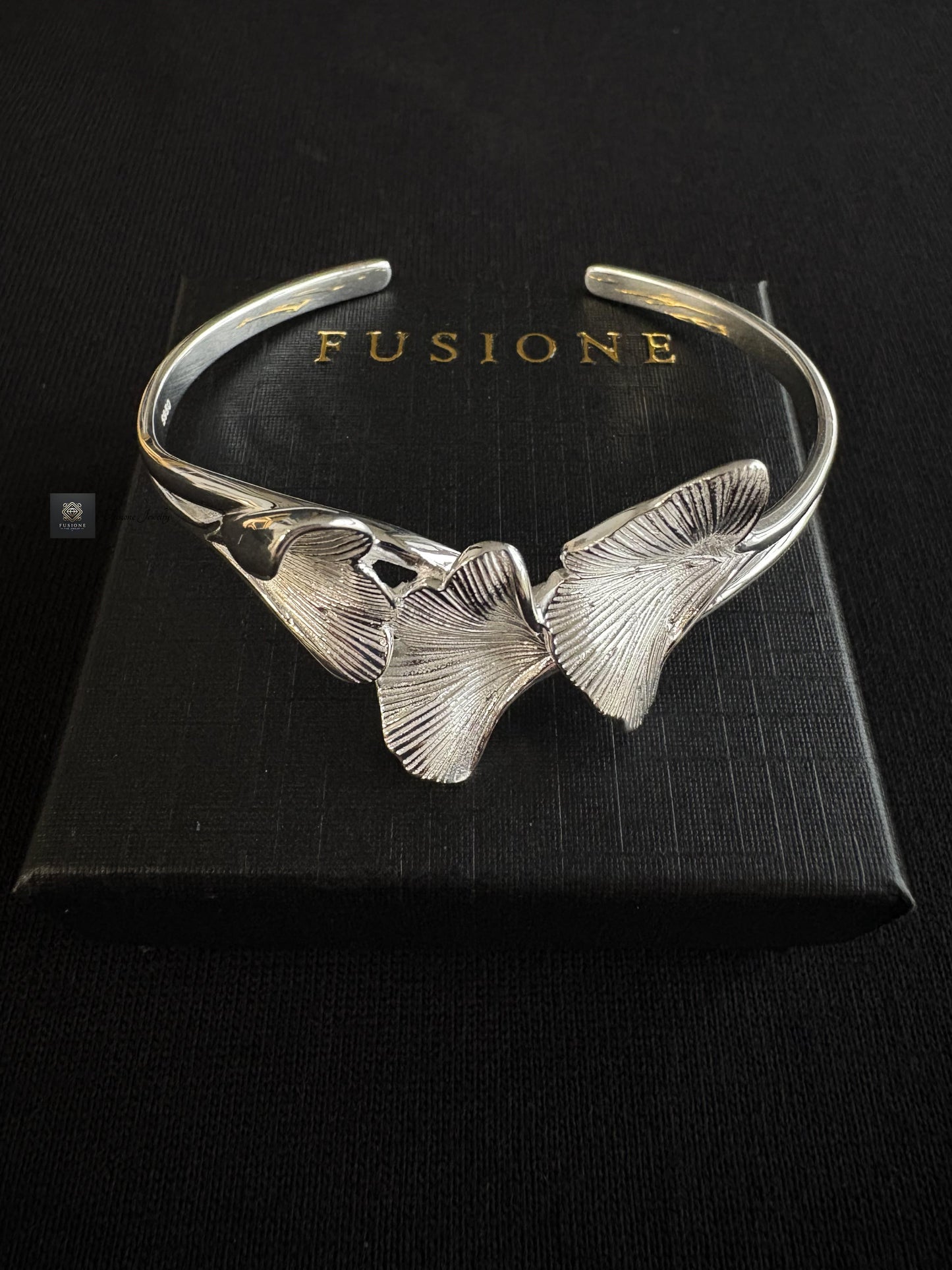 Adjustable S925 Silver ginkgo bracelet