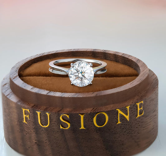 1 Carat IGI Certified D color VVS1 Clarity Round Excellent Cut Lab Grown Diamond Solitaire Engagement Ring