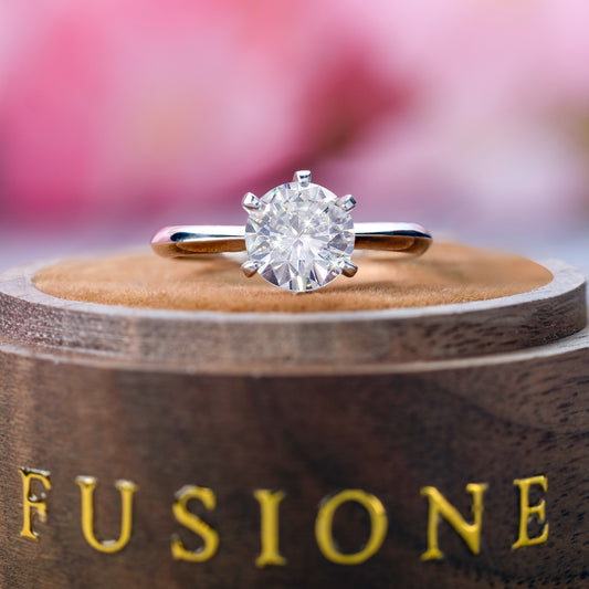 1 Carat IGI Certified D color VVS1 Clarity Round Excellent Cut Lab Grown Diamond Solitaire Engagement Ring