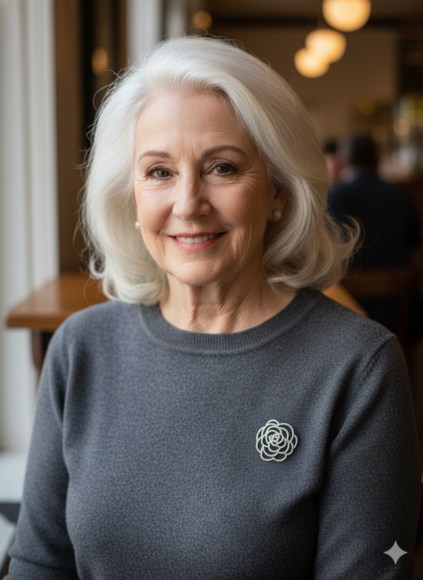 5.0 carats lab grown diamond s925 silver camellia brooch Pendant