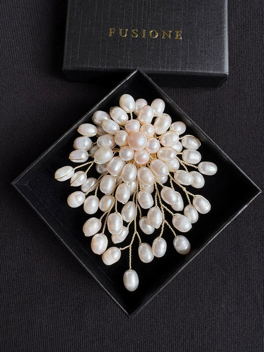 White Freshwater Pearl Brooch Pendant