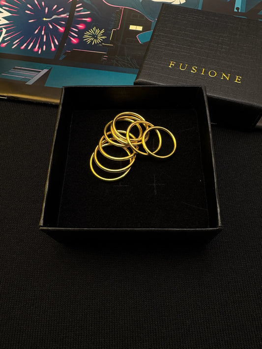 Minimalist 24k solid gold ring,Lasting Value,3D hard gold technology