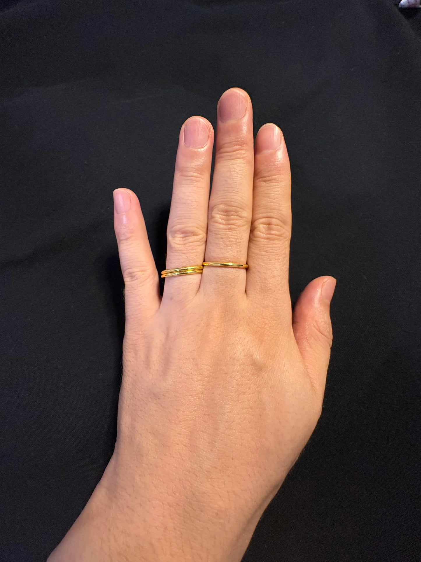 Minimalist 24k solid gold ring,Lasting Value,3D hard gold technology