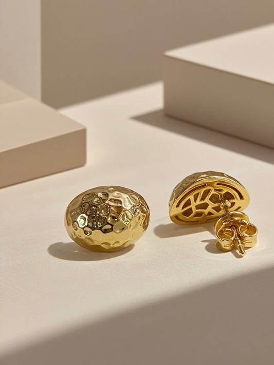 Gold/silver oval bean studs earrings，gift for her，anniversary gift，birthday gift，gift for girlfriend，gift for mom/grandma