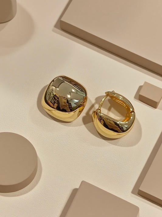 Gold/silver square studs earrings，gift for her，anniversary gift，birthday gift，gift for girlfriend，gift for mom/grandma