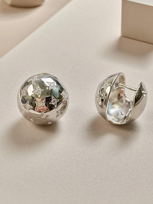 Gold/silver ball studs earrings，gift for her，anniversary gift，birthday gift，gift for girlfriend，gift for mom/grandma