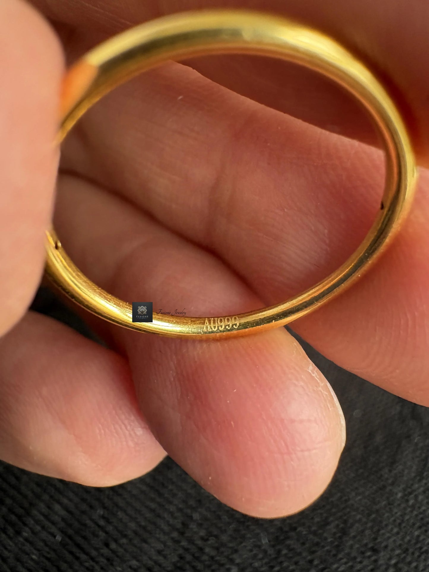 Minimalist 24k solid gold ring,Lasting Value,3D hard gold technology