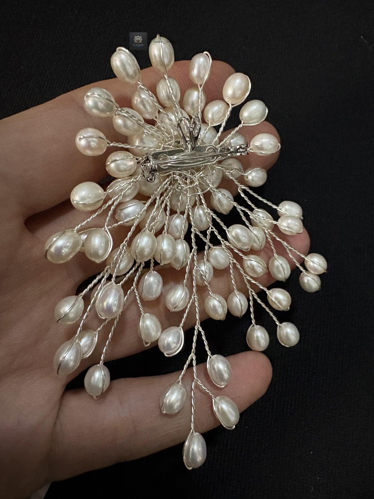 White Freshwater Pearl Brooch Pendant