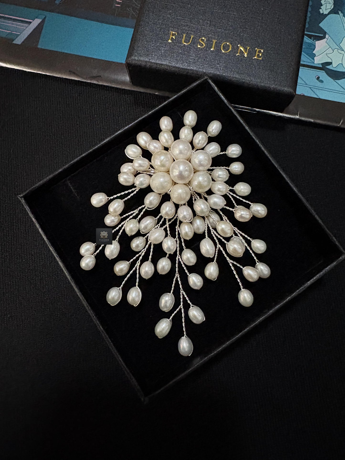 White Freshwater Pearl Brooch Pendant